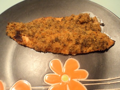 Salmone in crosta di basilico4